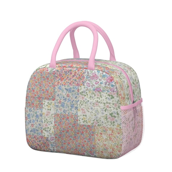Womens Pioneer Flower Lunch Box for Work,Insulated Lunch Bag for Women,Loncheras Para Mujer,Leakproof Adult Lunch Bag for Work,Beach,Travel,Picnic,Camping