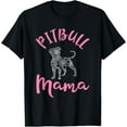 thumbnail image 1 of Womens Pitbull Mama Shirt Mandala Pit Bull Dog Mom Gift Pink T-Shirt, 1 of 4