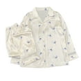 thumbnail image 1 of Womens Pj Set 2PC Women's Fashion Casual Long Sleeve Blouse Fashion Pants Pajamas Suit Pajama Sets for Women 2 Piece Sleep Sets for Women Plus Size Pajamas for Women Set, 1 of 2