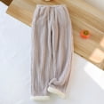 thumbnail image 1 of Womens Pjs Ladies Pajama Pants Pajama Womens Solid Color and Velvet Sleeping Pants Thick and Warm Loose Pants Pajamas Pants, 1 of 3