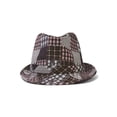thumbnail image 1 of Womens Plaid Fedora w/ Band - Wine - Small/Medium, 1 of 3