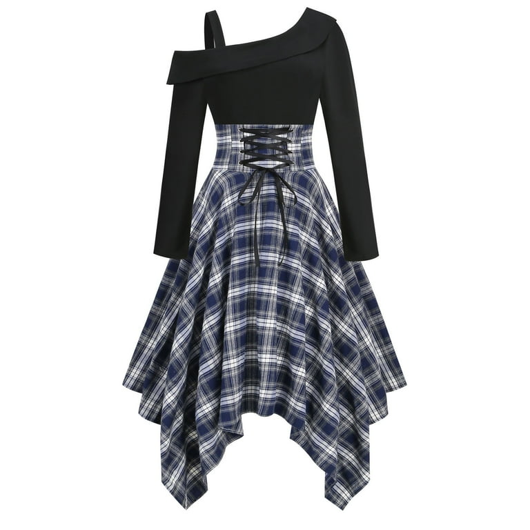 Casual Print Patchwork Backless O Neck A Line Dresses Casual Print Patchwork Backless O Neck A Line Dresses
