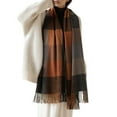 thumbnail image 1 of Womens Plaid Scarfs Soft Winter Long Scarves Thick Warm Lined Knit Wraps Scarf Cold Weather, 1 of 6