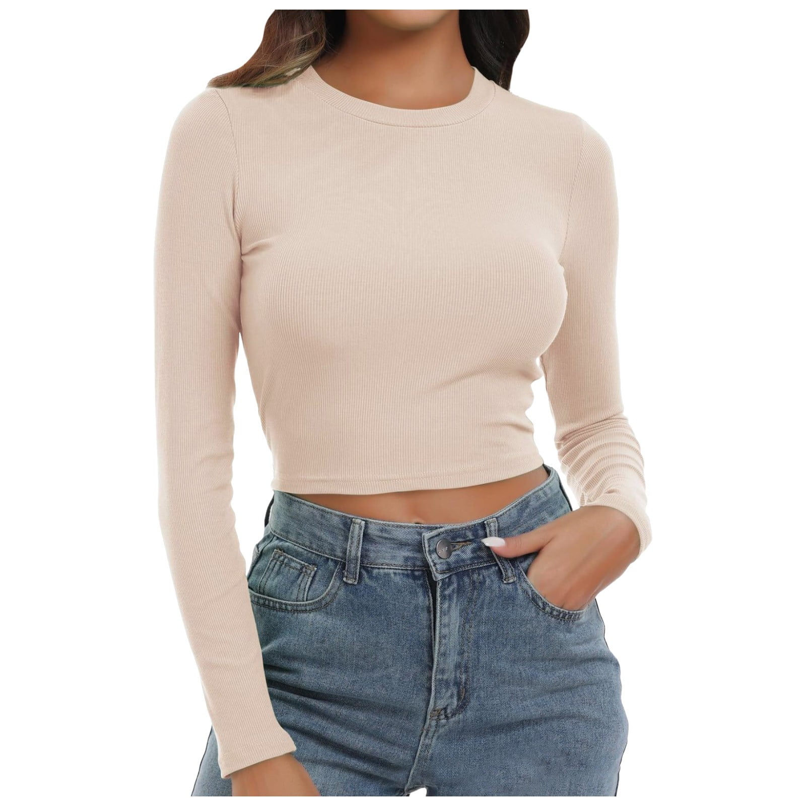 Beige Crop Top