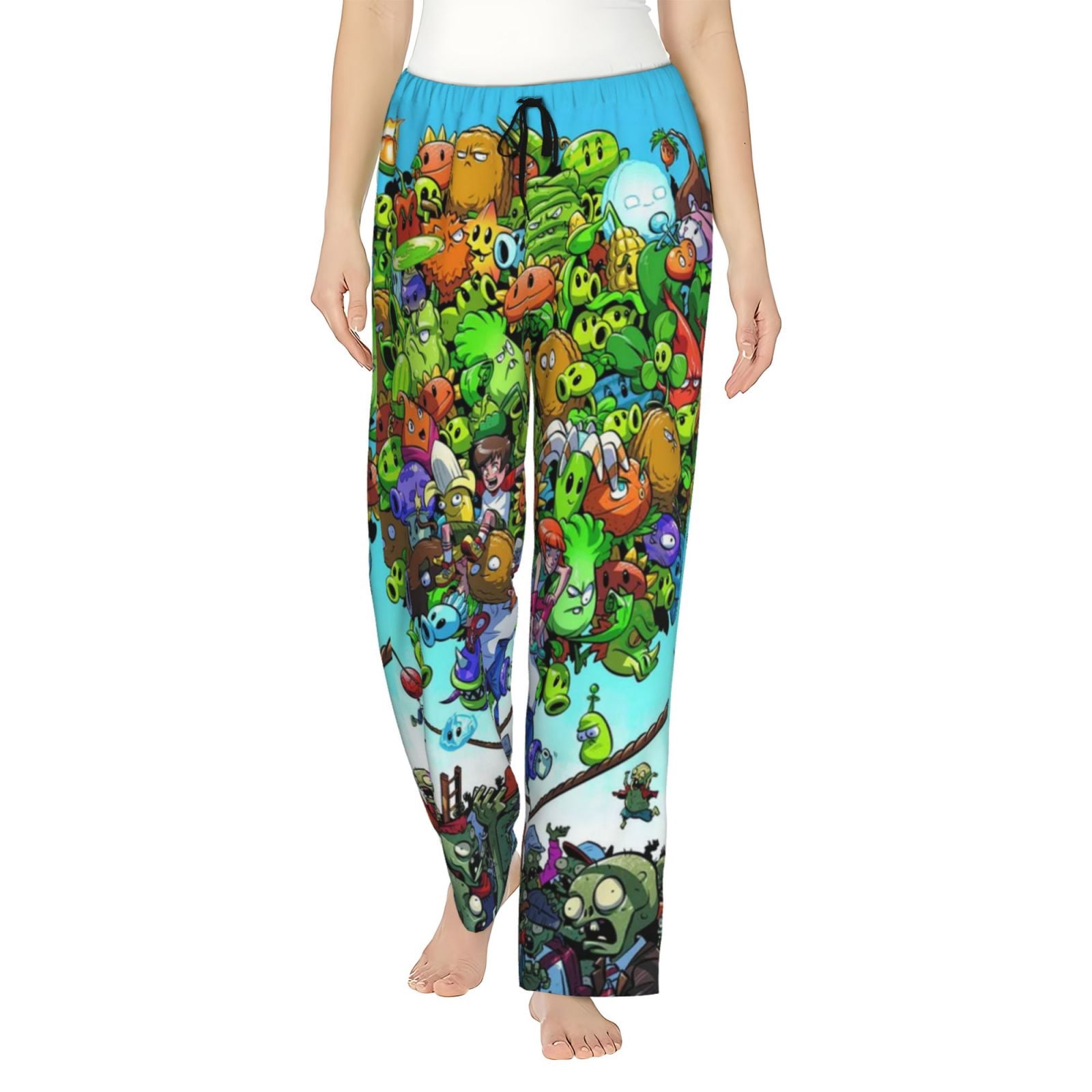 Womens Plants vs Zombi-e Pajama Pants Soft Lightweight Pajama Pants ...