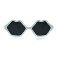 thumbnail image 1 of Womens Plastic Kissing Lip Shape Hippie Lolita Sunglasses White, 1 of 4