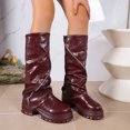 thumbnail image 1 of Womens Platform Boots,Knee High Boots for Women - Modern Tall Dress Boots with Clean Structured Upper,Round Toe Knee Boots,Platform Sole and Slouchy Shaft Fashion Boots, Casual Footwear for Winter, 1 of 7