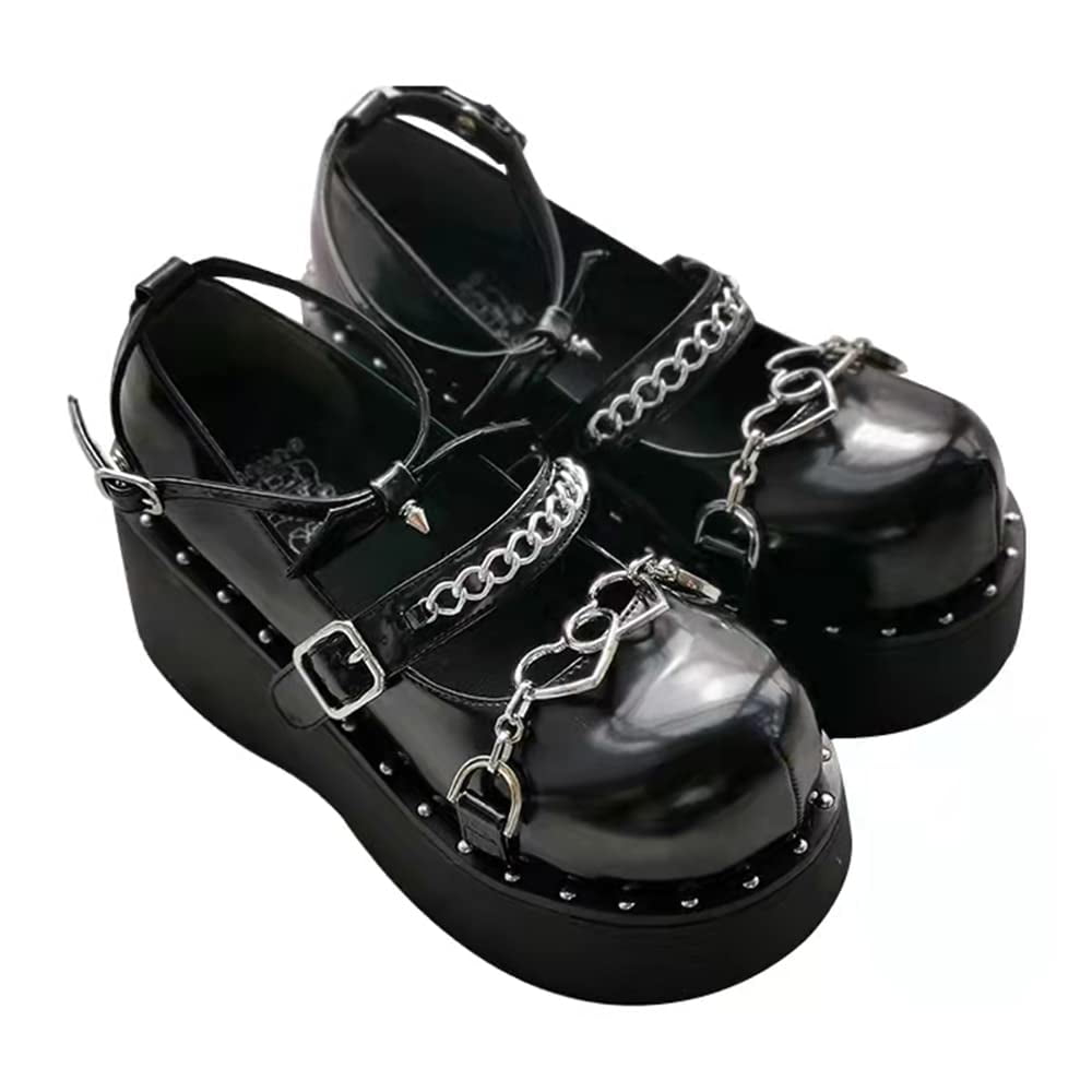 princess polly baby blue dress Men's Black Pu 70s Platform Disco Costume Shoes main image 0