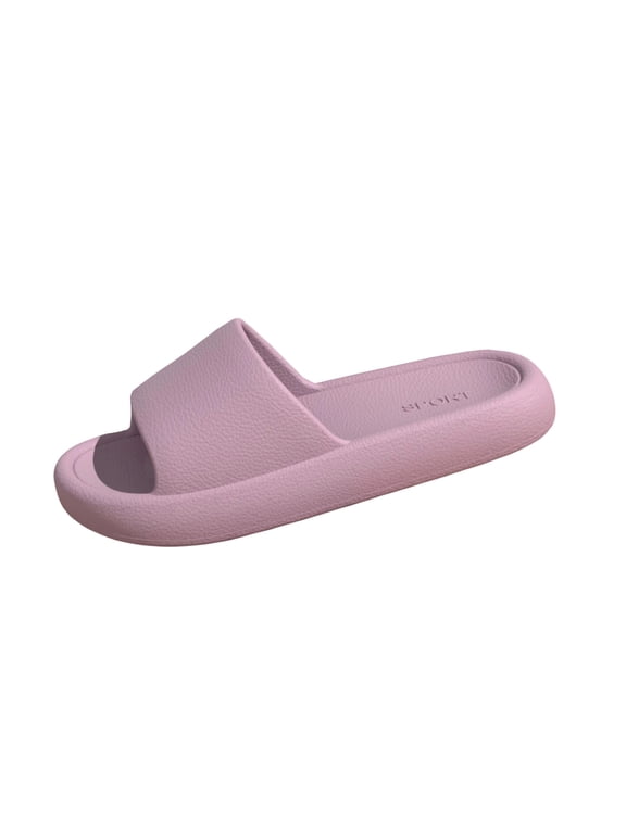 Womens Platform Slides - Lavender Cloud Foam Slides, Waterproof Cushioned Slippers for Women, Soft EVA Pool & House Sandals,Size 36