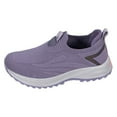 thumbnail image 1 of Womens Platform Sneakers Breathable Slip on Walking Shoes Nonslip Low Top Tennis Shoes Comfortable Arch Support Nursing Shoes Purple Size 8.5, 1 of 5