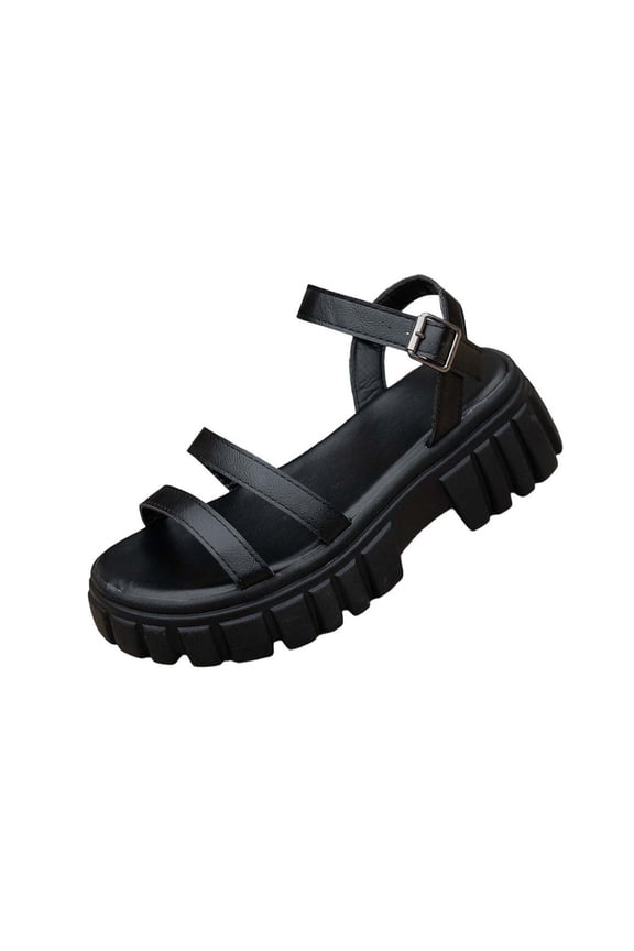 Womens Platform Wedge Sandals Chunky Block Heeled Adjustable Buckle Fisherman Sandals for Summer Platform Wedge Sandals Open Toe Adjustable Ankle Strap Chunky Heel Beach Shoes