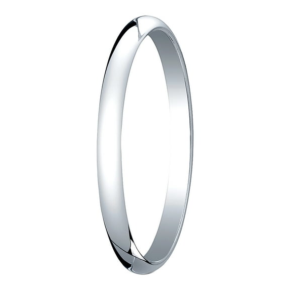 Womens Platinum, 2.0mm Traditional Dome Oval Wedding Band (sz 9.5)