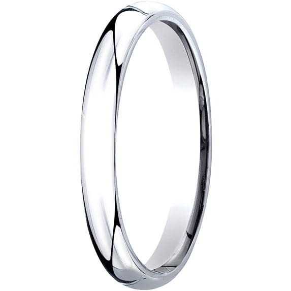 Womens Platinum, 3mm Slim Profile Comfort-Fit Wedding Band (sz 9)