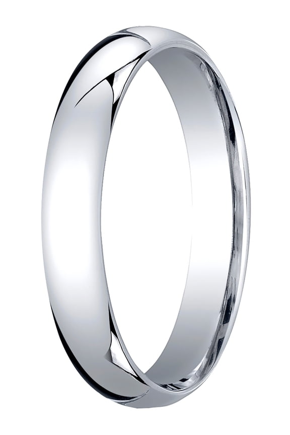 Womens Platinum, 4mm Slim Profile Comfort-Fit Wedding Band (sz 4)