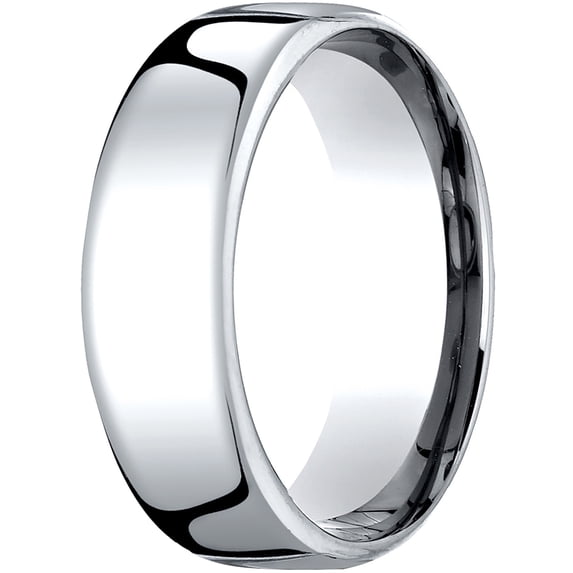 Womens Platinum, 7.5mm London Couture Comfort-Fit Wedding Band (sz 11)