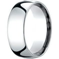 thumbnail image 1 of Womens Platinum, 8mm Slightly Domed Standard Comfort-Fit Wedding Band (sz 14), 1 of 3