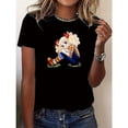 thumbnail image 1 of Women's Graphic Cartoon T-Shirt - Playful Sporty Blonde Character Tops - Soft Casual Streetwear for Summer, 1 of 6