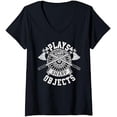 thumbnail image 1 of Womens Plays With Sharp Objects Axe Funny Axe Throwing V-Neck T-Shirt, 1 of 5