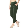 thumbnail image 1 of Womens Pleated High Rise Elastic Waist Dress Pants w/ Pockets, 1 of 7