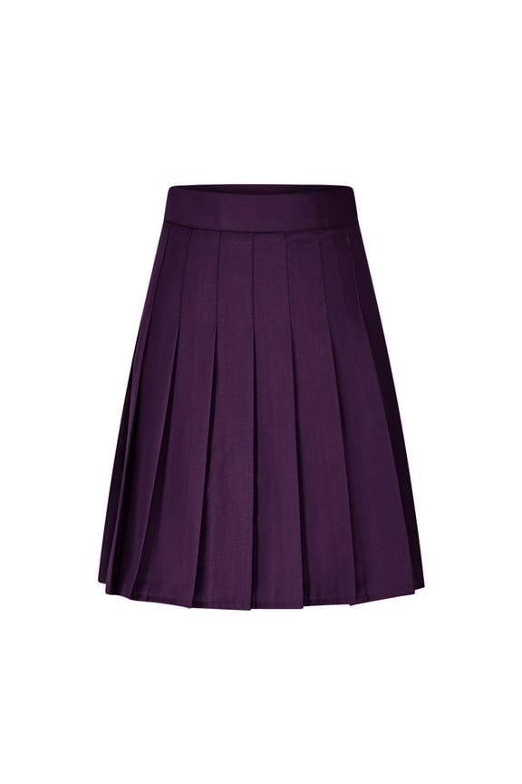 Womens Pleated Skirts High Waisted A-Line Skirt Teens Girls School Uniform Athletic Golf Skorts Built in Shorts Purple M