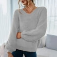 thumbnail image 1 of Womens Pleated Trumpet Sleeve Short Sweater Womens Loose Autumn And Winter Long Sleeved Knitted Sweater Sweatshirt for Men Hoodie Zip up Pullover Men Hot Sweater Pullovers for Women Men Winter, 1 of 4