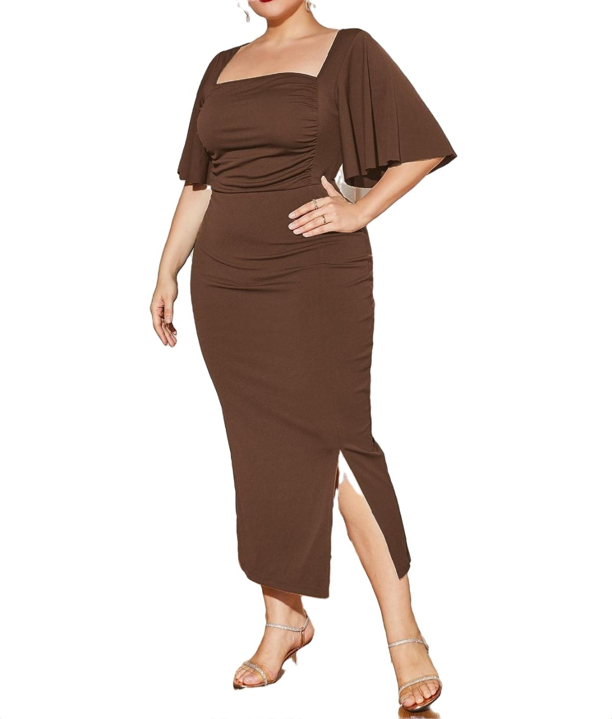 Chocolate Plus Size Dresses