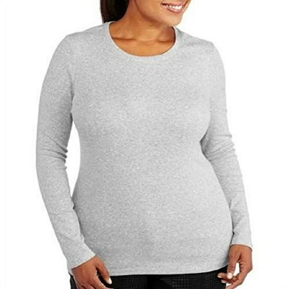 Womens Plus Crew Neck (Grey, 5XL)