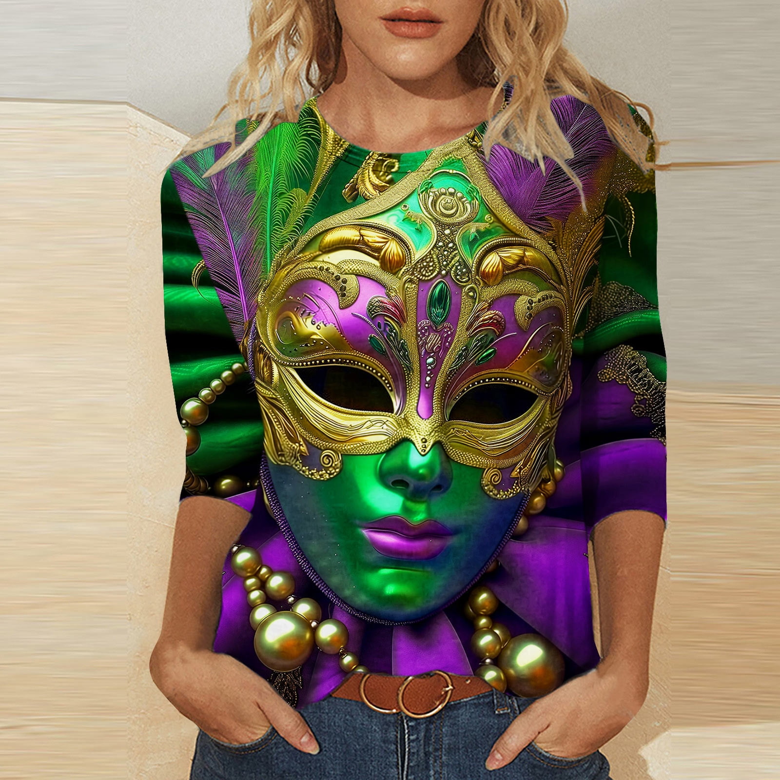 mardi gras tunic tops