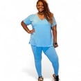 thumbnail image 1 of Womens Plus Microfiber Top & Leggings 2pc Set, 1 of 4