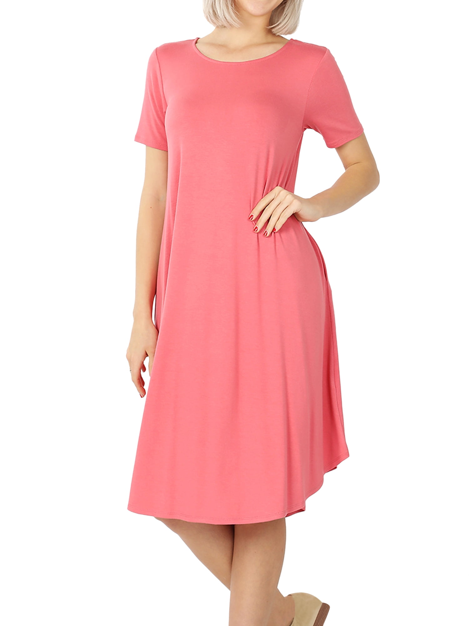 Short Sleeve Trapeze Dress