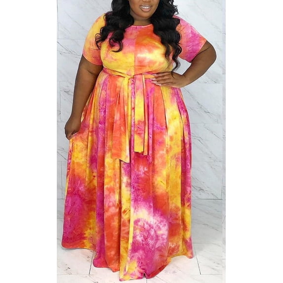 Womens Plus Size 2 Piece Dress Outfits Short Sleeve Bandage Wrap Empire Crop Tops and Skirt Sets