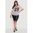 thumbnail image 1 of Womens Plus Size 23 Graphic Lace V-Neck T-Shirt, 1 of 5