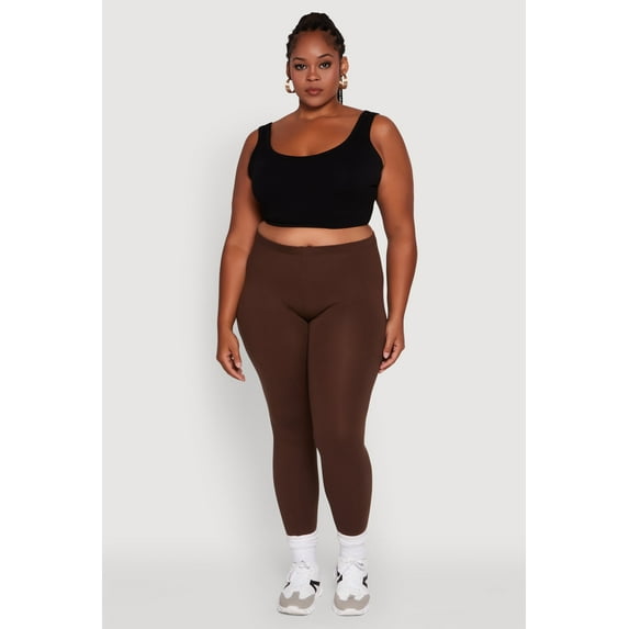 Womens Plus Size Ambiance Basic Leggings