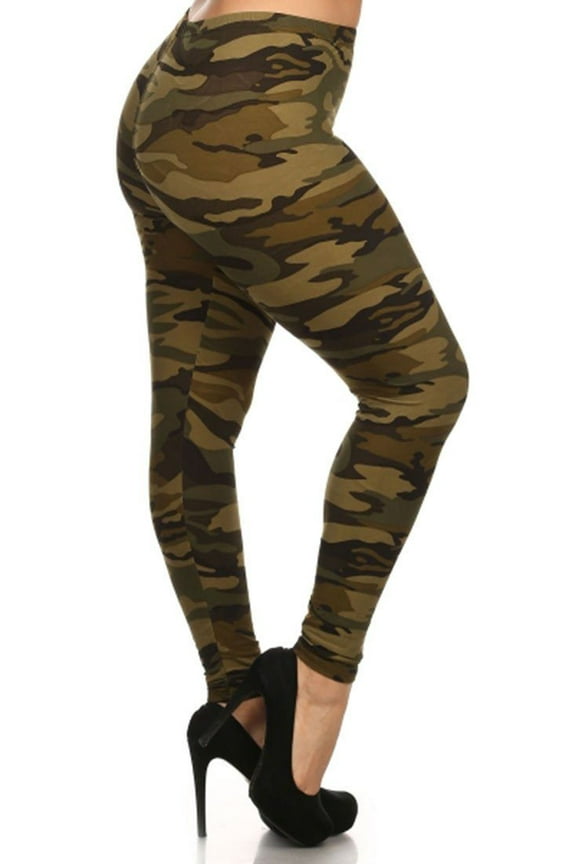 Womens Plus Size Army Leggings (One Size Plus)