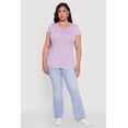 thumbnail image 1 of Womens Plus Size Basic Crew Neck Tee, 1 of 5