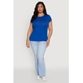 thumbnail image 1 of Women's Plus Size Basic Crew Neck Tee, 1 of 5