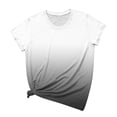 thumbnail image 1 of Womens Plus Size Blouses Gradient Crew Neck Short Sleeves Print Casual Pullover Blouse T Shirt, 1 of 5