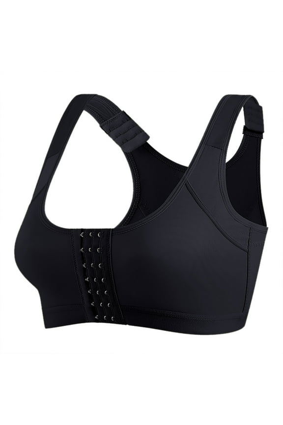 Womens Plus Size Bras Comfort Lightweight Front Open Wirefree Compression Bra Ladies Full Coverage Push up Bralettes