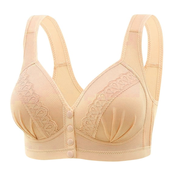 Womens Plus Size Bras Full Coverage Front Closure Wirefree Comfort Underwear Bra Ladies Compression Wireless Push up Bralettes