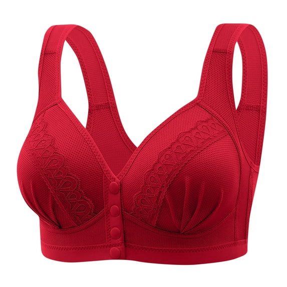 Womens Plus Size Bras Full Coverage Front Closure Wirefree Comfort Underwear Bra Ladies Compression Wireless Push up Bralettes