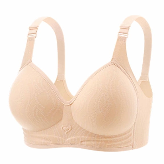 Womens Plus Size Bras No Underwire Full Coverage Tshirt Bra for Women Push Up Breathable Sport Bra 80C-105C