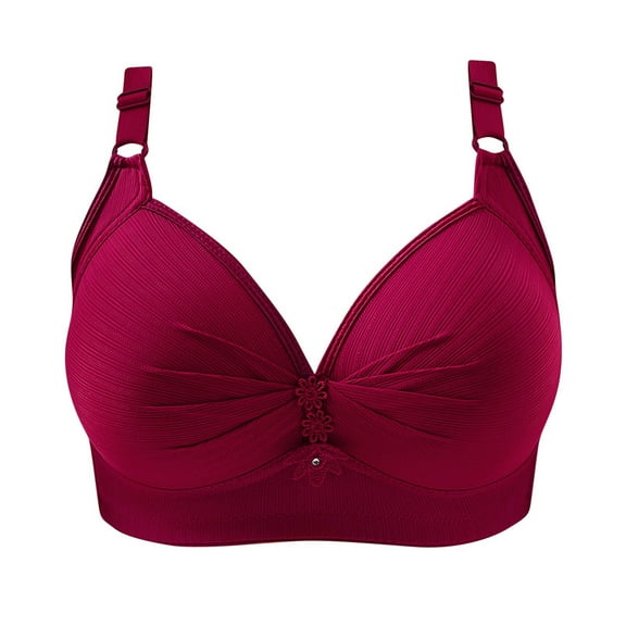 Womens Plus Size Bras Wirefree Breathable Comfort Compression Underwear Bra Ladies Full Coverage Daily Underwire Bras