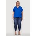 thumbnail image 1 of Womens Plus Size Button Front Shirt, 1 of 5
