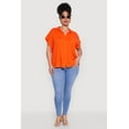 thumbnail image 1 of Womens Plus Size Button Front Shirt, 1 of 5