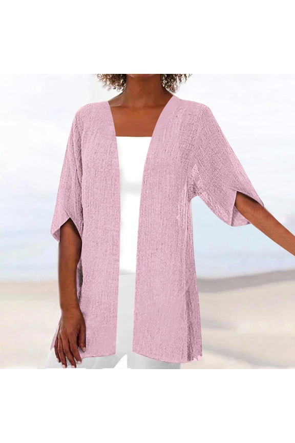 Womens Plus Size Cardigan Short Sleeve Lightweight Loose Cover Ups Open Front Sweaters Cardigan