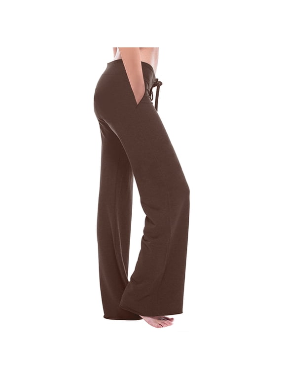 Womens Plus Size Cargo Pants Soft Bootcut Yoga Pants Relaxed Fit High Waisted Wide Leg Pants with Pockets Gym Athletic Workout Pants
