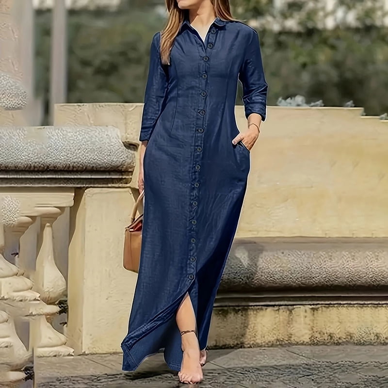 walmart denim dress plus size Denim dress on sale at Walmart