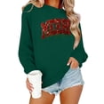 thumbnail image 1 of Womens Plus Size Christmas Sweatshirts 3/4 Length Sleeve Tops Xmas Graphic Christmas Top Funny Causal Christmas Shirt Tops Fleece Xmas Holiday Top, 1 of 6