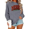 thumbnail image 1 of Womens Plus Size Christmas Sweatshirts 3/4 Length Sleeve Tops Xmas Graphic Christmas Top Funny Causal Christmas Shirt Tops Fleece Xmas Holiday Top, 1 of 3