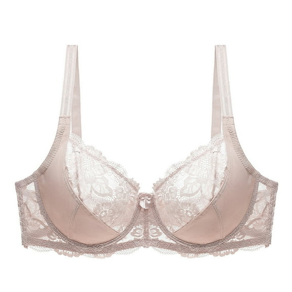 Womens Plus Size $5,Ladies Traceless Comfortable No Steel Ring Lace Breathable Gathering Bra Woman Underwear
